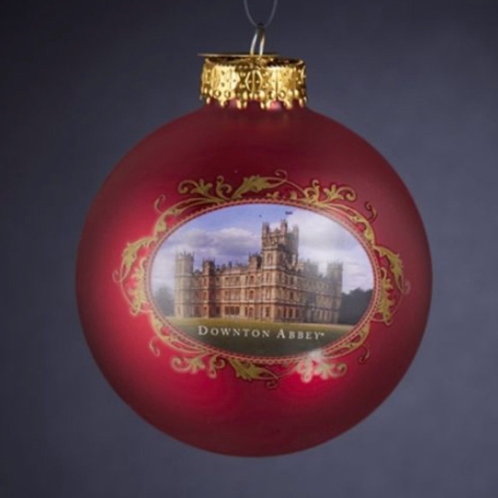 Kurt Adler Downton Abbey Glass Christmas Ornament Red Gold 2013 Limited Edition